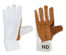 Load image into Gallery viewer, ND Cricket Wicket Keeping Chamois Full Finger Inner Gloves Premium Quality Mens