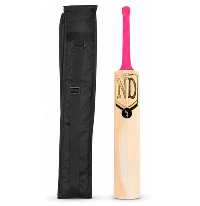 ND SPORTS English Willow Cricket Bat | Grade 1 Professional Cricket Bat | Pre-Knocked Short Handle |Approx 2.53–2.62 lbs | Ideal for Hard Ball Cricket