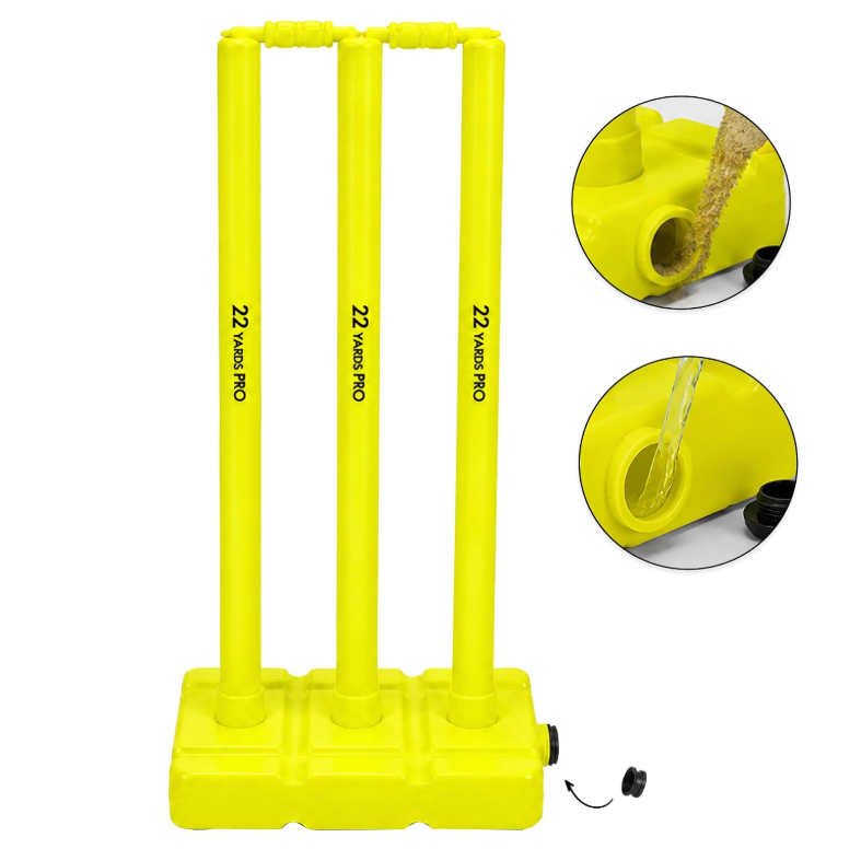 Plastic Cricket Stumps Set with Weighted Base