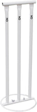Load image into Gallery viewer, ND Sports Cricket Metal Stumps with Attached Bails, White, One Size