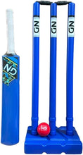 Load image into Gallery viewer, ND Sports Kids Adults Plastic Garden Cricket Set Starter Set (1 Bat 3 Stumps/Base 1 Ball 2