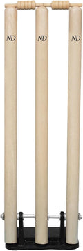 ND Sports Cricket Wickets with Bails & Metal Base – Durable & Weather-Resistant Cricket Stumps Set for Training & Matches