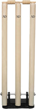Load image into Gallery viewer, ND Sports Cricket Wickets with Bails &amp; Metal Base – Durable &amp; Weather-Resistant Cricket Stumps Set for Training &amp; Matches