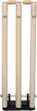 ND Sports Cricket Wickets with Bails & Metal Base – Durable & Weather-Resistant Cricket Stumps Set for Training & Matches