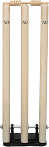 ND Sports Cricket Wickets with Bails & Metal Base – Durable & Weather-Resistant Cricket Stumps Set for Training & Matches