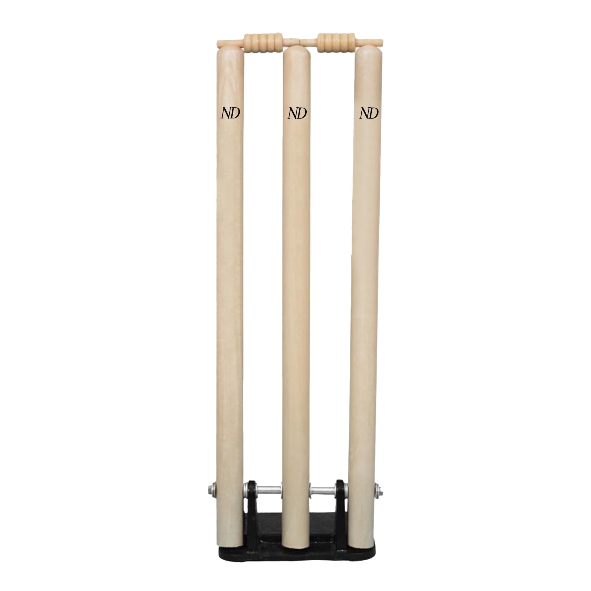 ND Sports Cricket Wickets with Bails & Metal Base – Durable & Weather-Resistant Cricket Stumps Set for Training & Matches