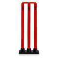 ND Sports Flexi Cricket Stumps - Rubber Base Cricket Wickets | Cricket Set | Junior & Senior Stumps | Springback Plastic Cricket Stumps Cricket Equipment Red Yellow