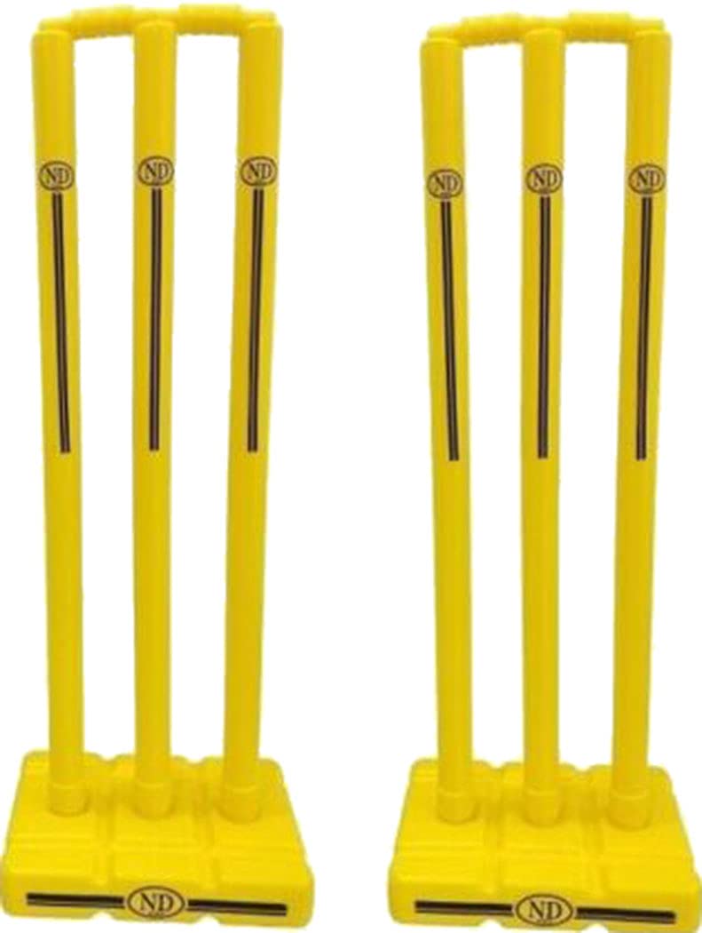 ND Sports Wicket Stumps with Bail – Durable, Lightweight & Portable Cricket Set for All Surfaces | Indoor & Outdoor Use | Includes Mesh Carry Bag