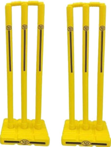 ND Sports Wicket Stumps with Bail – Durable, Lightweight & Portable Cricket Set for All Surfaces | Indoor & Outdoor Use | Includes Mesh Carry Bag