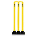 ND Sports Flexi Cricket Stumps - Rubber Base Cricket Wickets | Cricket Set | Junior & Senior Stumps | Springback Plastic Cricket Stumps Cricket Equipment Red Yellow