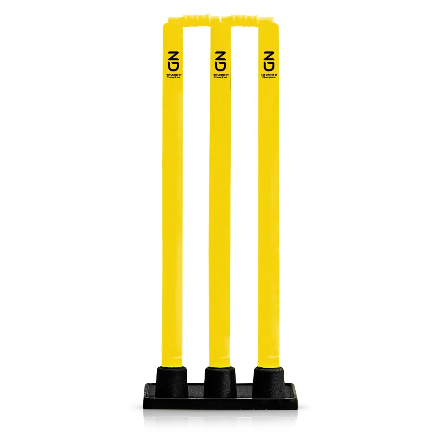 ND Sports Flexi Cricket Stumps - Rubber Base Cricket Wickets | Cricket Set | Junior & Senior Stumps | Springback Plastic Cricket Stumps Cricket Equipment Red Yellow
