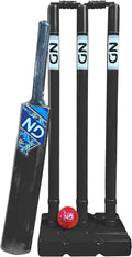ND Sports Cricket Set - Plastic Stumps, Bat & Ball | Lightweight & Durable | Kids & Adults Backyard Cricket Game | Indoor & Outdoor Play | Portable & Fun Sports Kit