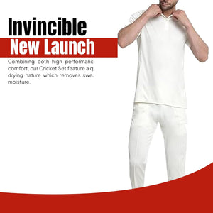 ND Sports Men's Cricket Set – Breathable Shirt & Trousers for Match & Practice | Lightweight, Sweat-Wicking, Stretchable
