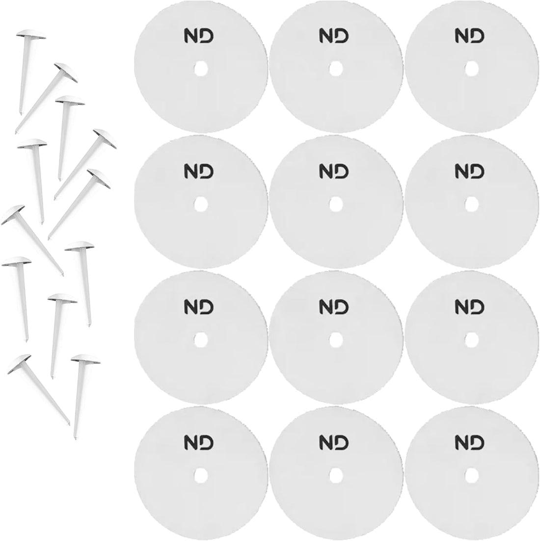 ND Sports Plastic Marker Discs - Pack of 12 or 24 | Inner Fielding Circle Cricket Marker Discs | Flat Round Training Cones for Agility, Sports, Field Drills | Non-Slip Design for Indoor & Outdoor Use