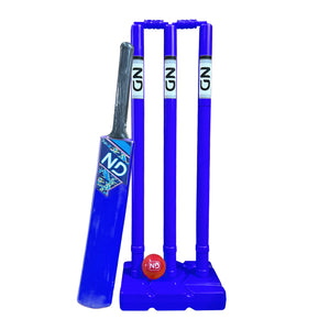 ND Sports Cricket Set - Plastic Stumps, Bat & Ball | Lightweight & Durable | Kids & Adults Backyard Cricket Game | Indoor & Outdoor Play | Portable & Fun Sports Kit