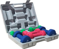ND Sports Weights Dumbbells Set – Neoprene-Coated Hand Weights with Anti-Roll Design | Dumbbells Set for Women, Kids & Home Gym | Non-Slip Grip, Multi-Colour Pairs with Carry Case