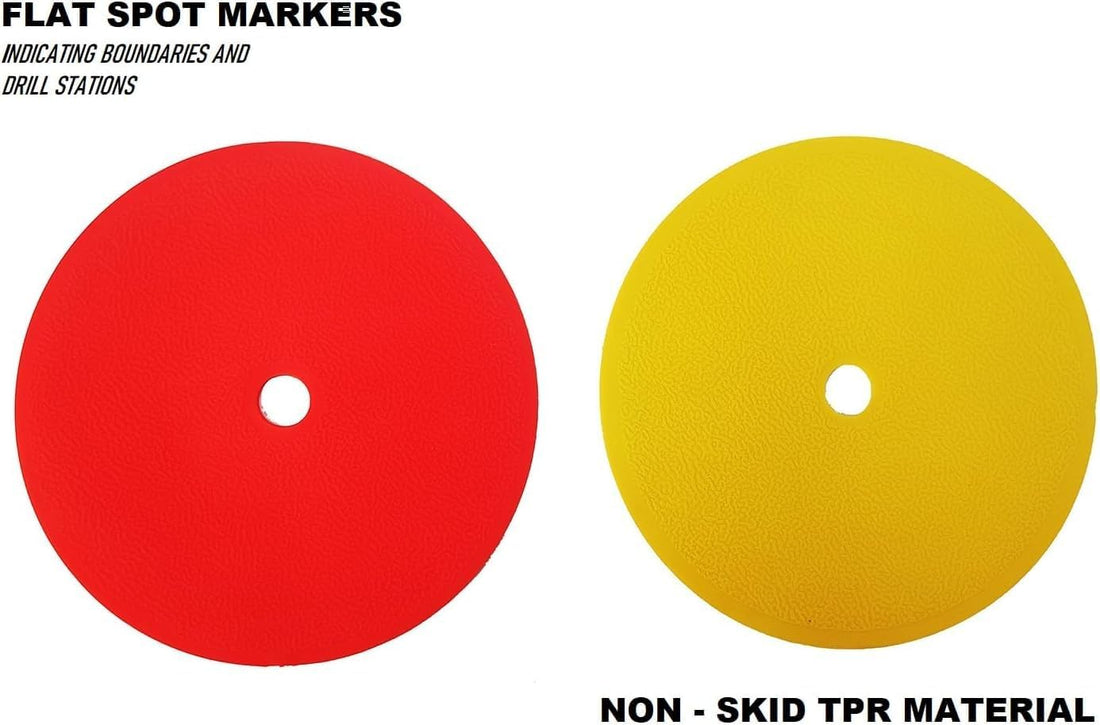 ND Flat Disc Non Slip Set Of 24 Rubber Markers Football Agility Training