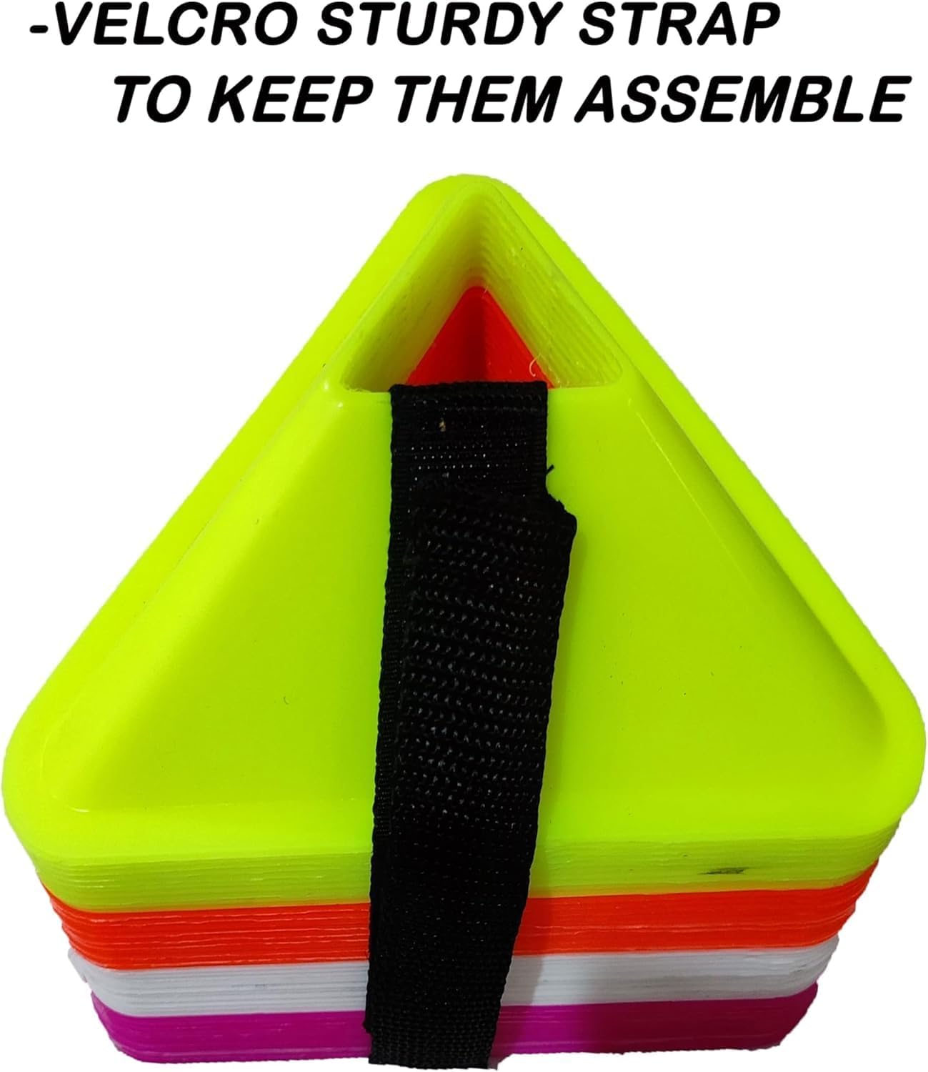 40 x Triangle Space Marker Cones, Marker Cones for Football Training, Agility training Markers (Set of 40 Pcs)