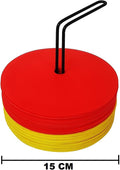 ND Flat Disc Non Slip Set Of 24 Rubber Markers Football Agility Training