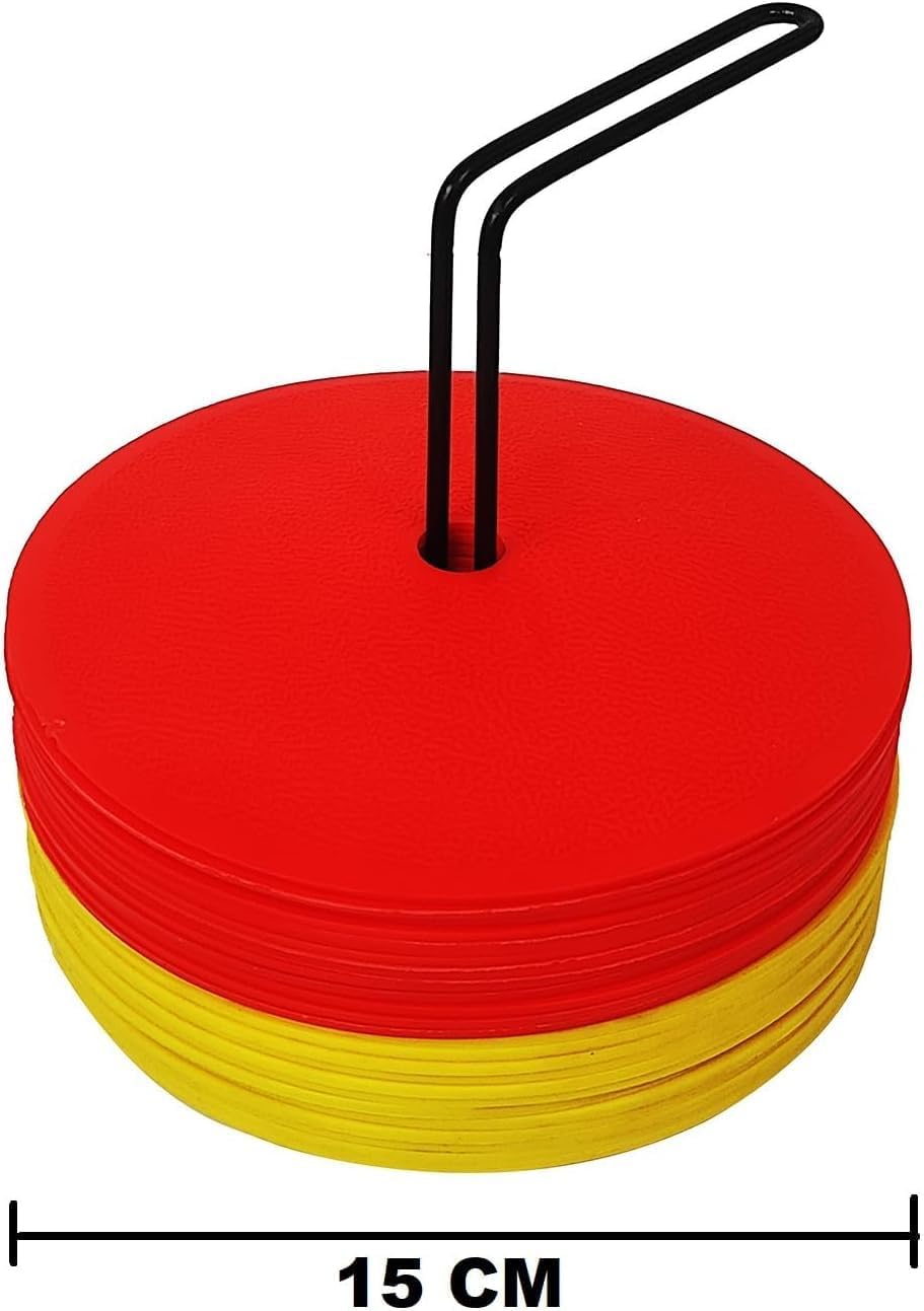 ND Flat Disc Non Slip Set Of 24 Rubber Markers Football Agility Training