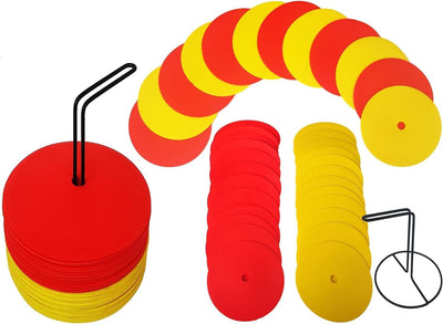 ND Flat Disc Non Slip Set Of 24 Rubber Markers Football Agility Training