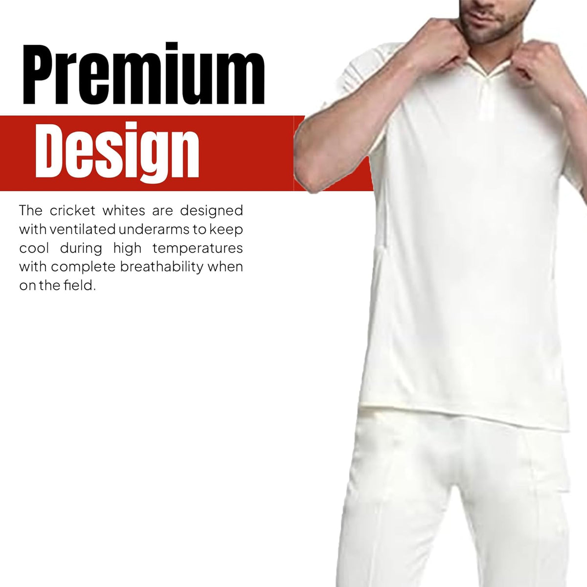 ND Sports Men's Cricket Set – Breathable Shirt & Trousers for Match & Practice | Lightweight, Sweat-Wicking, Stretchable