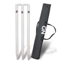 Load image into Gallery viewer, ND Sports Wicket Stumps with Bail – Durable Cricket Stumps Set for All Surfaces | Lightweight &amp; Portable | Perfect for Indoor &amp; Outdoor Matches