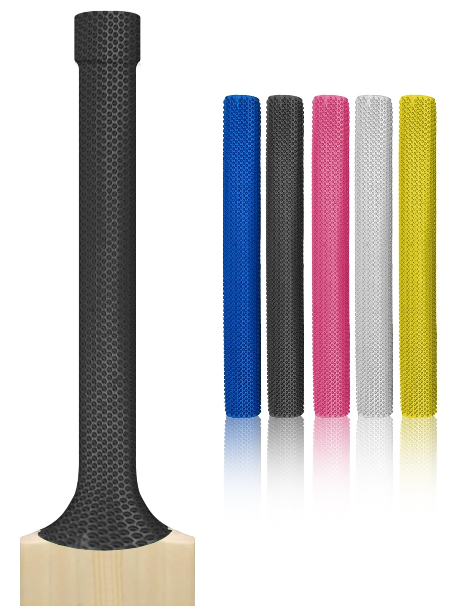 ND Sports Cricket Bat Grips – Premium Rubber Cricket Bat Grip Tape for Maximum Hold & Shock Absorption | 4 Styles | Multi-Color | Pack of 1| Durable Bat Grips Cricket