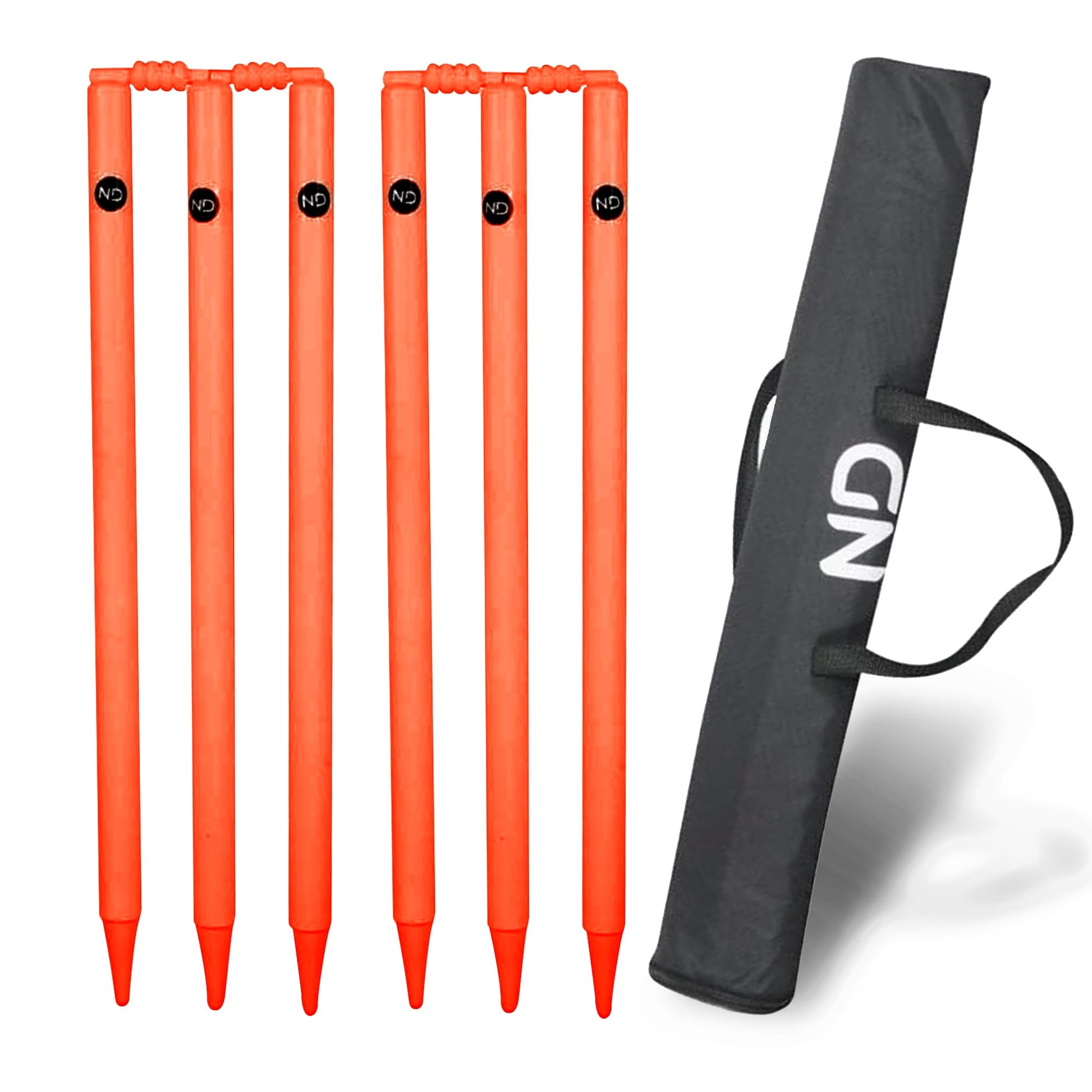 ND Sports Wicket Stumps with Bail – Durable Cricket Stumps Set for All Surfaces | Lightweight & Portable | Perfect for Indoor & Outdoor Matches