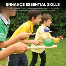 Load image into Gallery viewer, 3 in 1 Carnival Games Set, Soft Plastic Cones Bean Bags Ring Toss Games Relay Batons Set 6x Colourful Eggs &amp; Spoons –Activity for Kids Birthday Party Outdoor Games Supplies 36 Pcs Combo Set