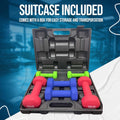 ND Sports Weights Dumbbells Set – Neoprene-Coated Hand Weights with Anti-Roll Design | Dumbbells Set for Women, Kids & Home Gym | Non-Slip Grip, Multi-Colour Pairs with Carry Case