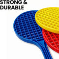 ND SPORTS Plastic Tennis Rackets for Kids – Set of 4 Colorful Training Paddles | Lightweight & Durable | Ideal for Tennis, Badminton, PE, Garden & Beach Games