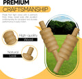 ND Sports Wooden Cricket Bails Set – 4-Piece Set of Premium English Ash Bails for Training & Match Play – Ideal for Cricket Balls and Cricket Practice