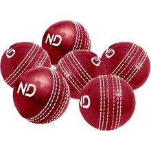 Load image into Gallery viewer, ND Sports Incrediball Cricket Ball – Pack of 1, 3, or 6 – Durable Red Rubber Practice &amp; Training Ball for Adults – Ideal for Net Practice, Coaching Sessions &amp; Casual Matches