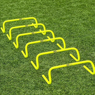 Speed Agility Hurdles 6, 9 & 12" With Carry Strap Football Training [Pack of 6]