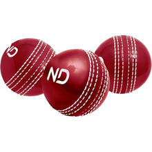 Load image into Gallery viewer, ND Sports Incrediball Cricket Ball – Pack of 1, 3, or 6 – Durable Red Rubber Practice &amp; Training Ball for Adults – Ideal for Net Practice, Coaching Sessions &amp; Casual Matches