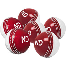 Load image into Gallery viewer, ND Sports Incrediball Cricket Ball – Pack of 1, 3, or 6 – Durable Red Rubber Practice &amp; Training Ball for Adults – Ideal for Net Practice, Coaching Sessions &amp; Casual Matches