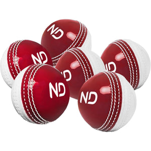 ND Sports Incrediball Cricket Ball – Pack of 1, 3, or 6 – Durable Red Rubber Practice & Training Ball for Adults – Ideal for Net Practice, Coaching Sessions & Casual Matches