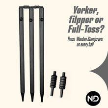 Load image into Gallery viewer, ND Sports Wicket Stumps with Bail – Durable Cricket Stumps Set for All Surfaces | Lightweight &amp; Portable | Perfect for Indoor &amp; Outdoor Matches