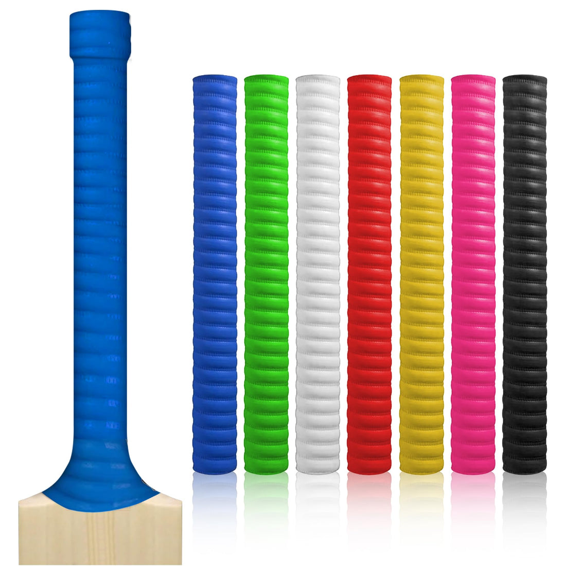 ND Sports Cricket Bat Grips – Premium Rubber Cricket Bat Grip Tape for Maximum Hold & Shock Absorption | 4 Styles | Multi-Color | Pack of 1| Durable Bat Grips Cricket