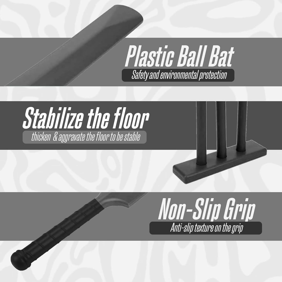 ND Sports Cricket Set - Plastic Stumps, Bat & Ball | Lightweight & Durable | Kids & Adults Backyard Cricket Game | Indoor & Outdoor Play | Portable & Fun Sports Kit