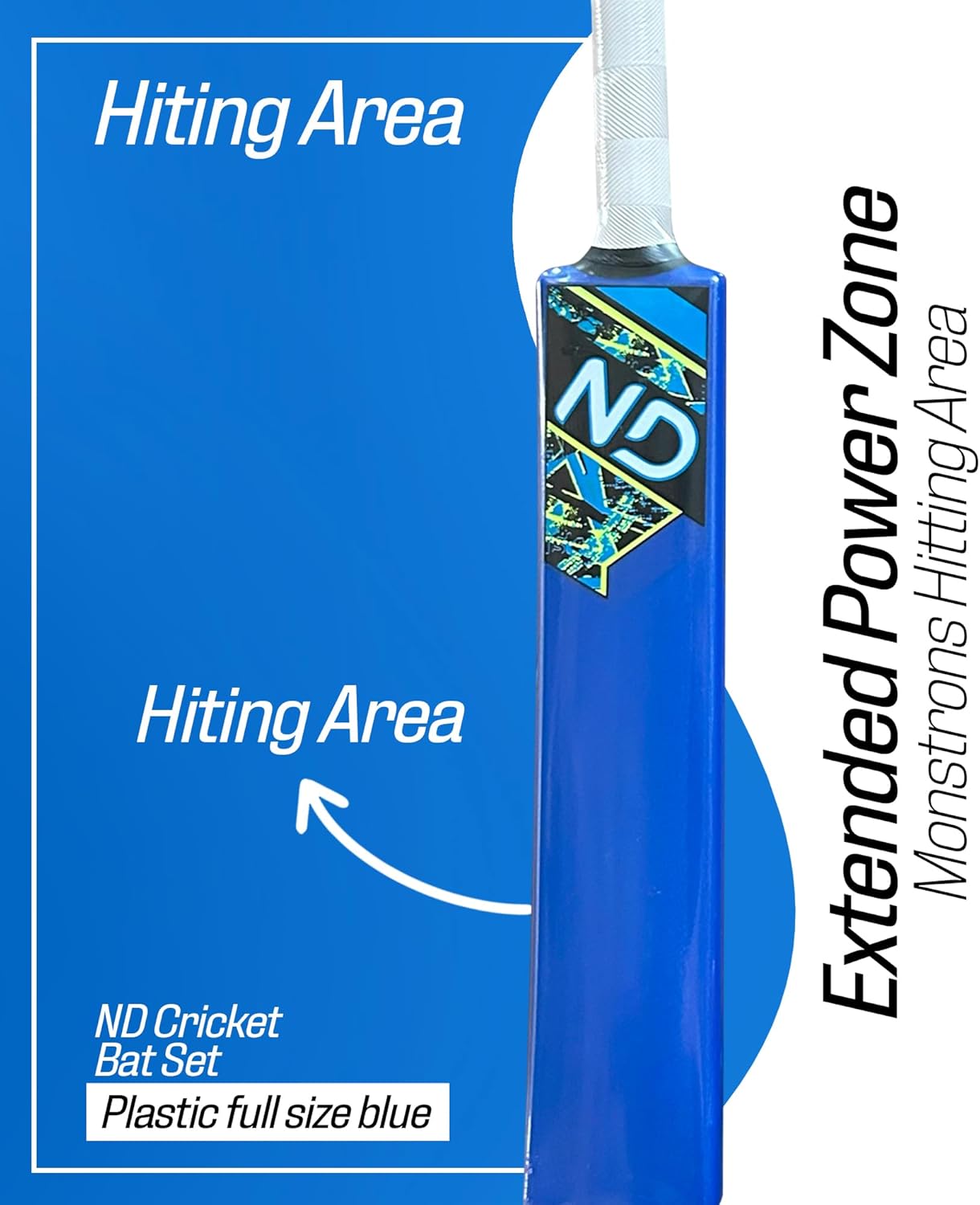 ND Sports Kids Cricket Set – Complete Plastic Cricket Kit for Children – Lightweight & Durable – Includes Bat and Ball, – Outdoor & Indoor Play for Young Cricket Enthusiasts