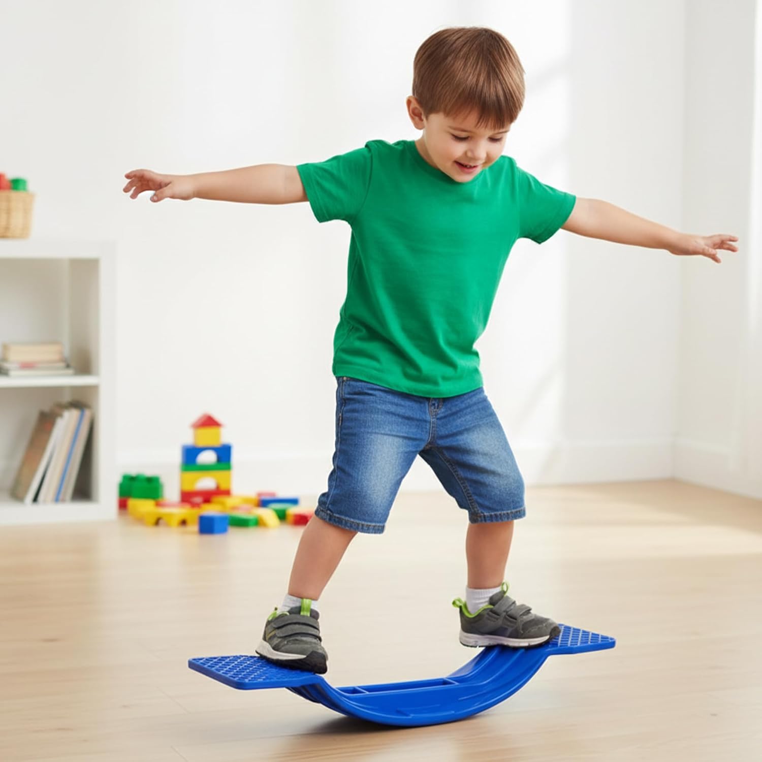 ND Sports Kids Wiggle Walker Balance Board – Fun Outdoor & Indoor Exercise Toy for Balance & Coordination – Durable Plastic, Anti-Slip Foot Pads, Lightweight – Motor Skills Development