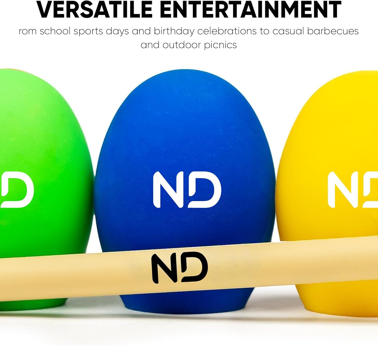Egg & Spoon Race Game Set for Kids – Fun Outdoor Party Toy for Easter, School Sports Day, Garden Play & Family Games – 6 Colourful Eggs & Spoons – Balance & Coordination Activity (Pack 6)