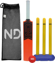 Load image into Gallery viewer, ND Sports Plastic Kids Cricket Set – High Performance &amp; Durable Kwik Cricket Style Set for Training | Lightweight &amp; Portable Boys &amp; Girls Ages 3 to 9 Years