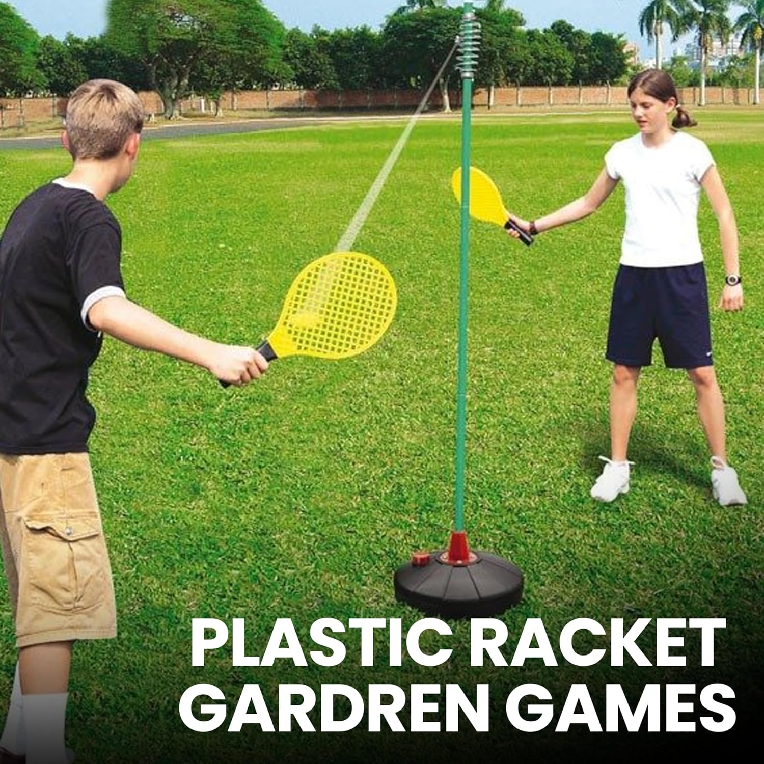 ND SPORTS Plastic Tennis Rackets for Kids – Set of 4 Colorful Training Paddles | Lightweight & Durable | Ideal for Tennis, Badminton, PE, Garden & Beach Games