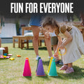 ND Sports 3-in-1 Kids Ring Toss & Bean Bag Game Set with Whistle & Carry Bag – Colourful Cones, Toss Rings & Bean Bags – Outdoor & Indoor Fun for Children