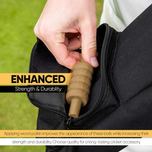 Load image into Gallery viewer, ND Sports Wooden Cricket Bails Set – 4-Piece Set of Premium English Ash Bails for Training &amp; Match Play – Ideal for Cricket Balls and Cricket Practice