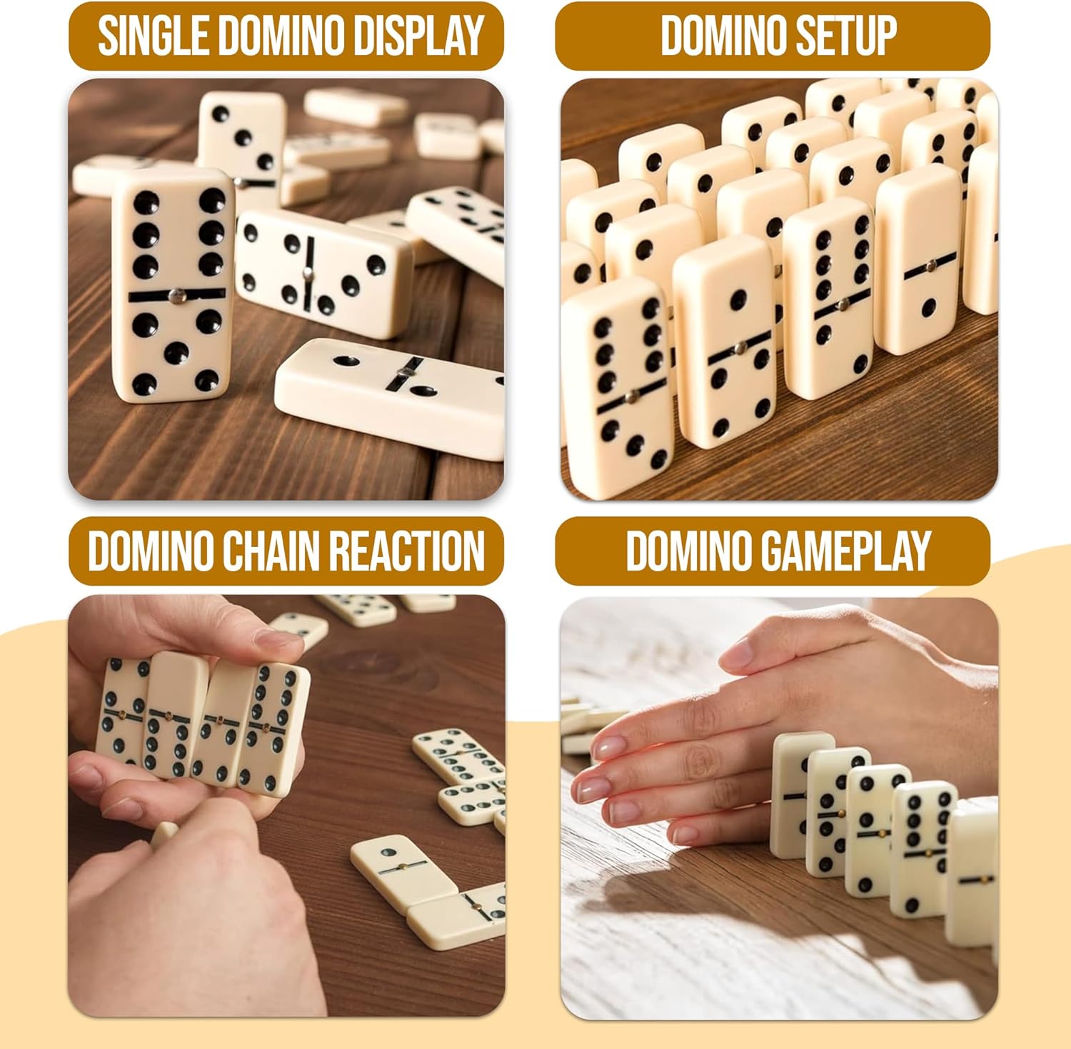 ND Sports Premium Double Six & Nine Dominoes Set – Classic Family Board Game with Durable Domino Tiles & Wooden Storage Box – Fun Learning & Strategy Game for Kids, Adults & Seniors (Dimonoes Set 9)