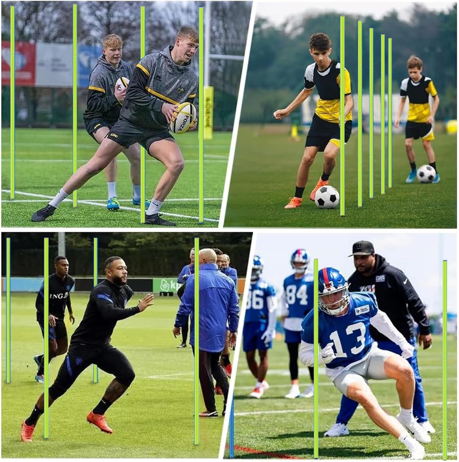 ND Sports Training Kit – 6m Ladder, 6 Poles, 10 Cones, Jump Rope, 4 Pegs & Bag – Complete Speed & Agility Set for Football, Cricket & Multi-Sport